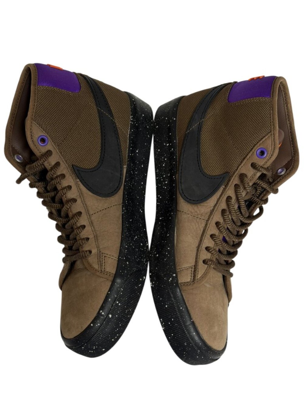 Nike SB Zoom Blazer Booties  Shoes Womens Leather Brown Purple 5.5 - Picture 8 of 10